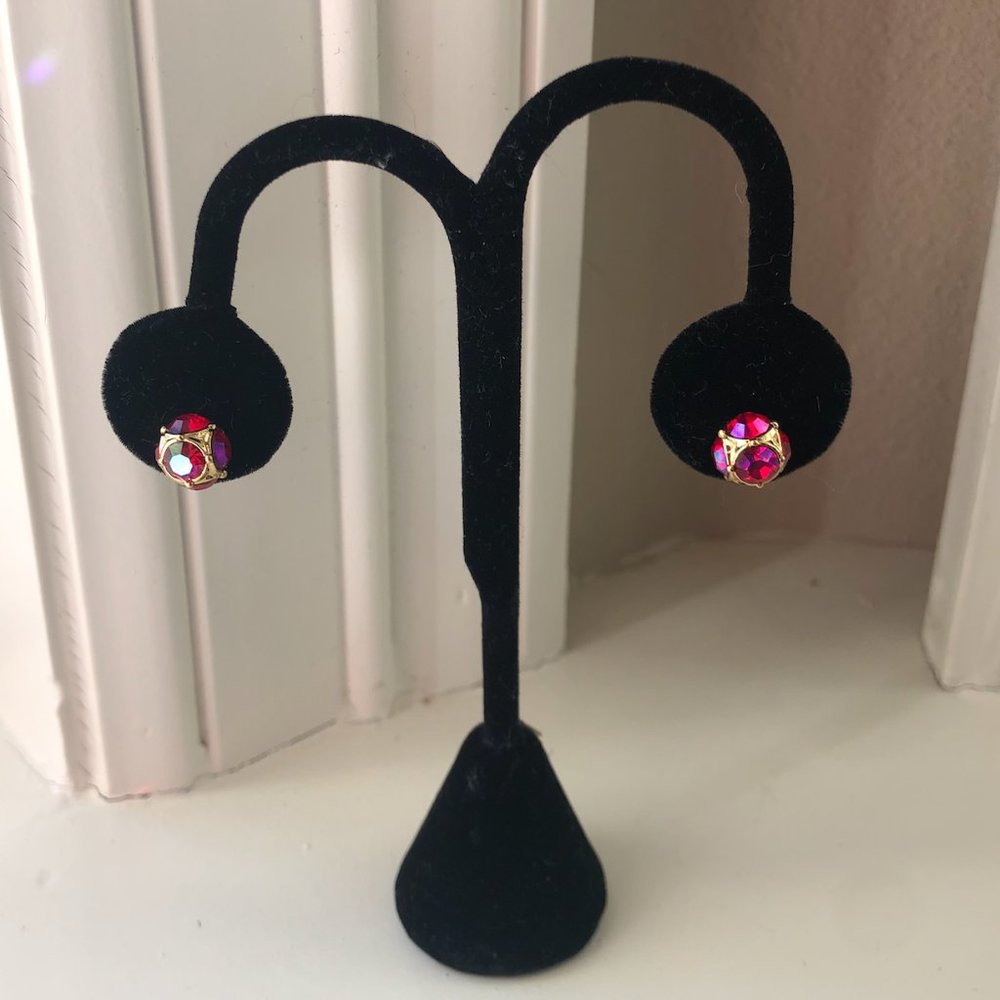 Kate Spade Lady Marmalade Earrings Gold & Red